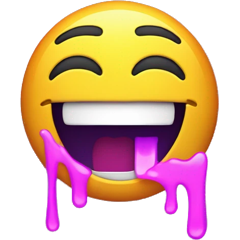 laughter with tears in neon emoji