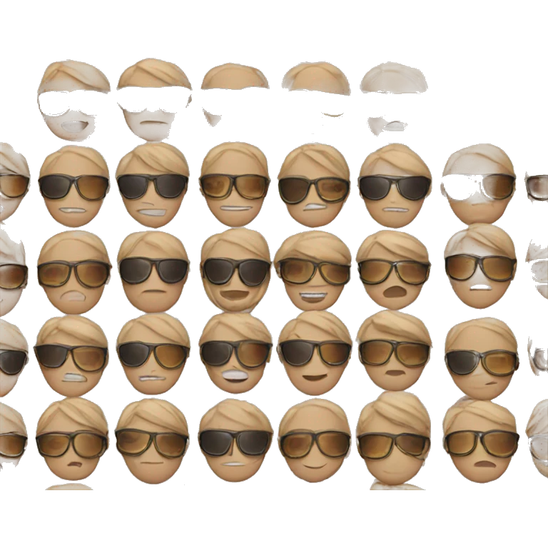 Person with sunglasses not smiling emoji