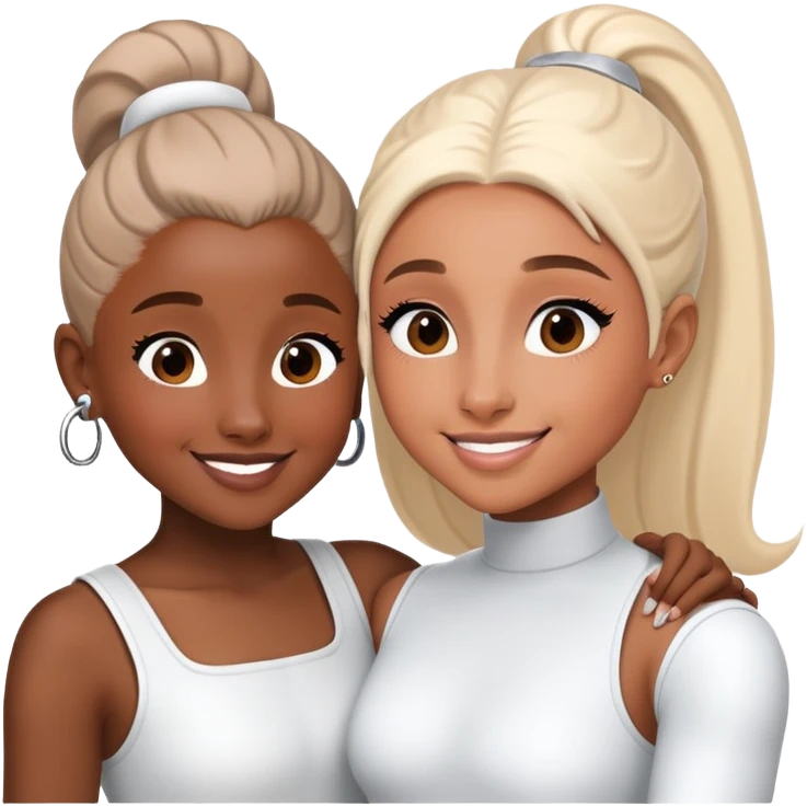 Ariana grande and Cynthia erivo holding space emoji