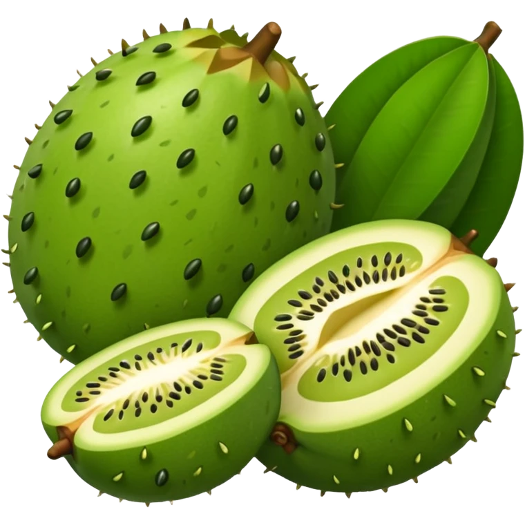 feijoa fruit sliced open emoji