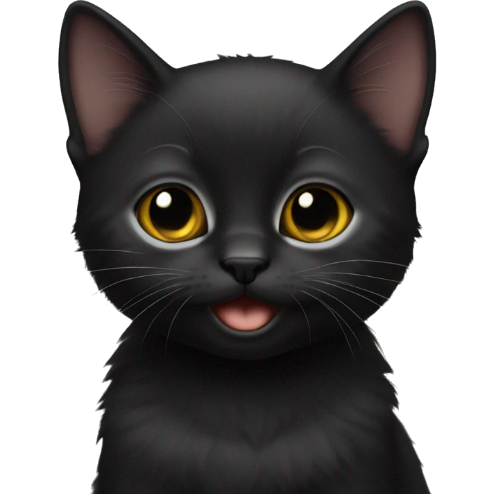black kitten emoji