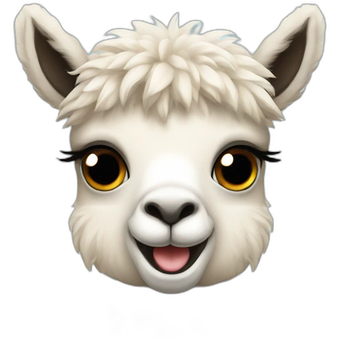 Cute baby llama  emoji