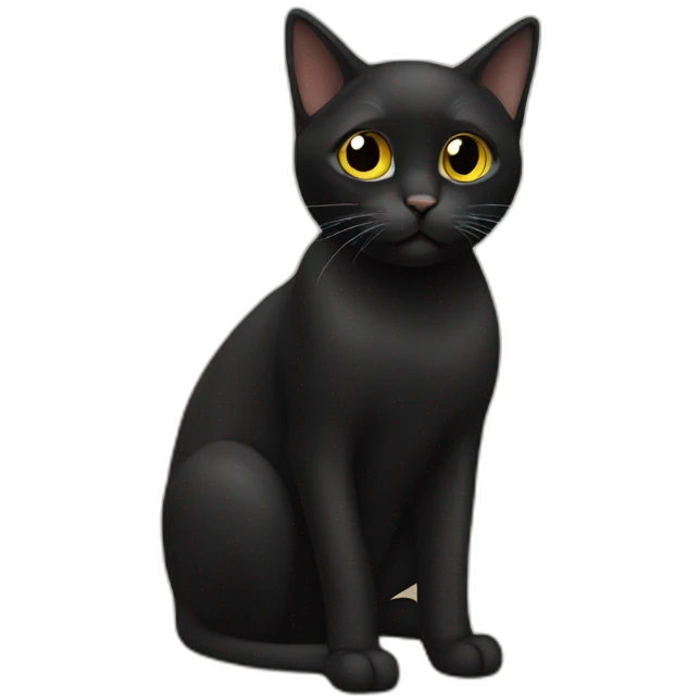 Black cat djadist emoji