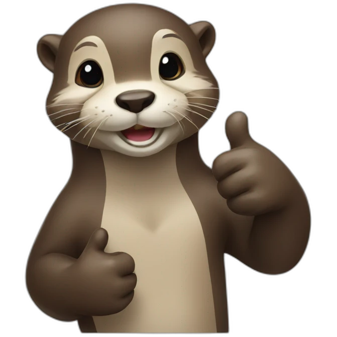 otter with thumb up emoji