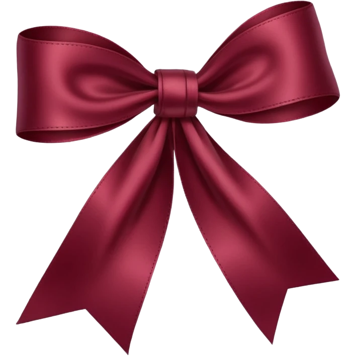 burgundy red ribbon emoji