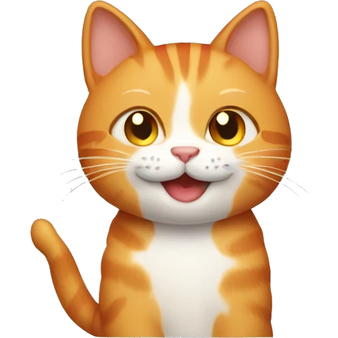 ginger cat smiling emoji