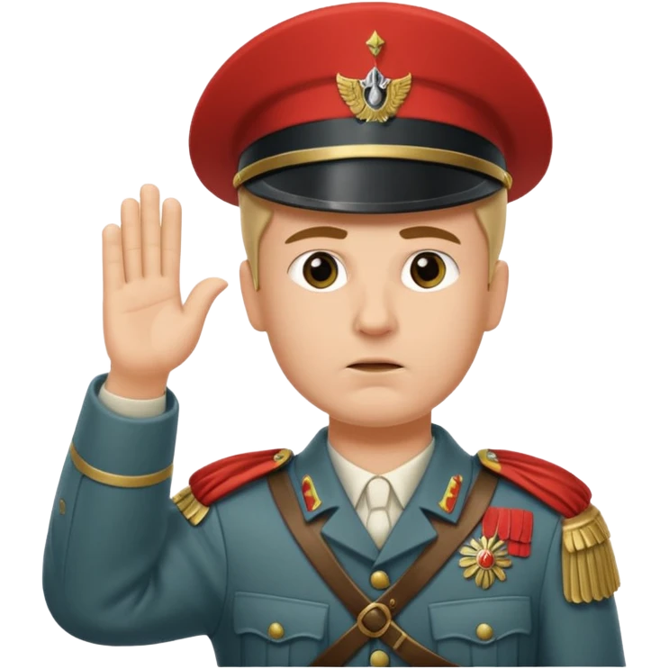 an ancient roman republic soldier doing a WW2 german salute emoji