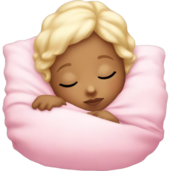 newborn blonde sleep pink emoji