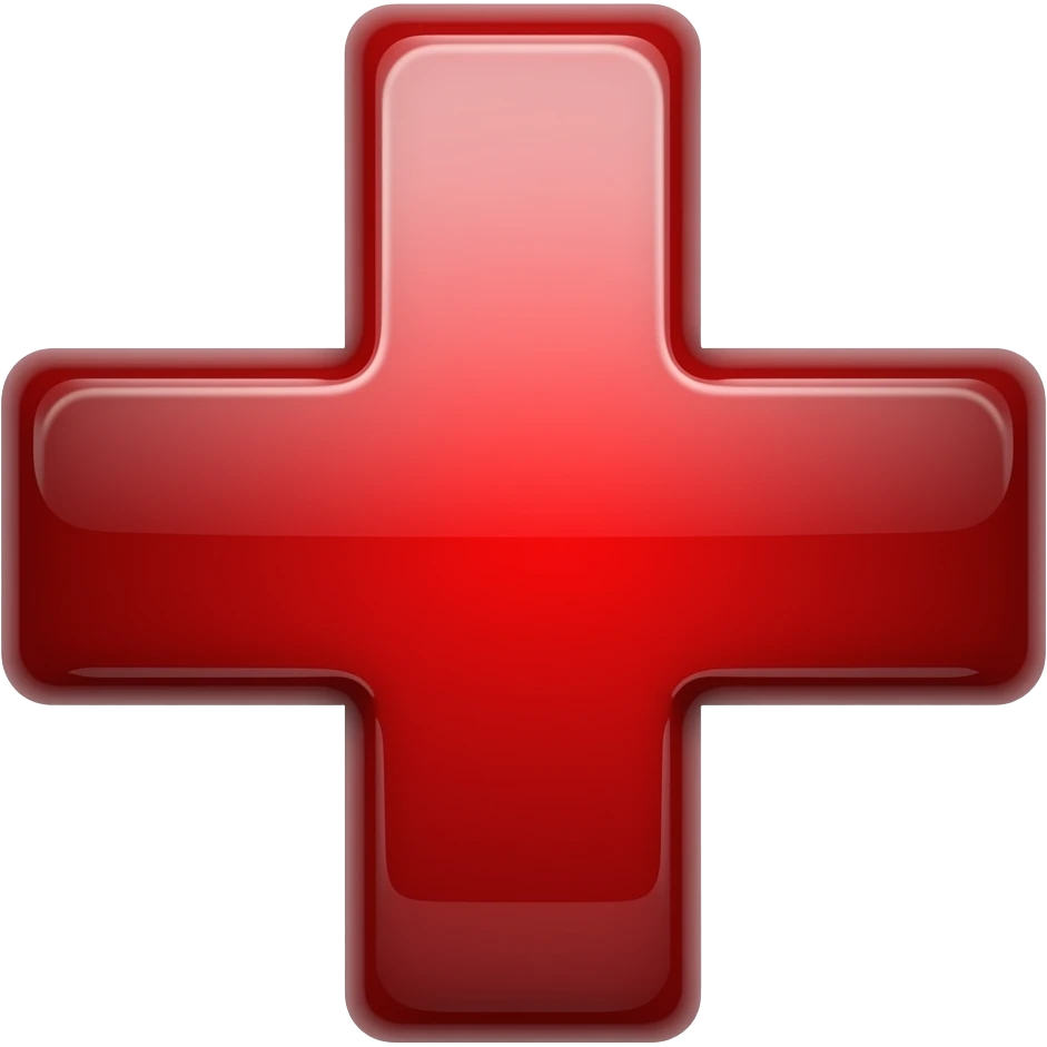 крест красный emoji