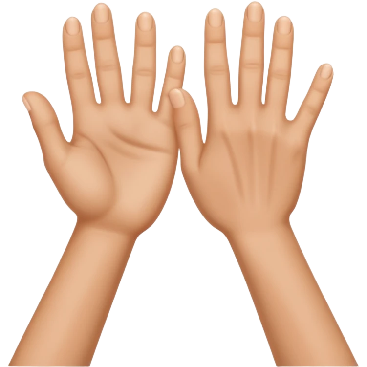 two hands showing backs emoji