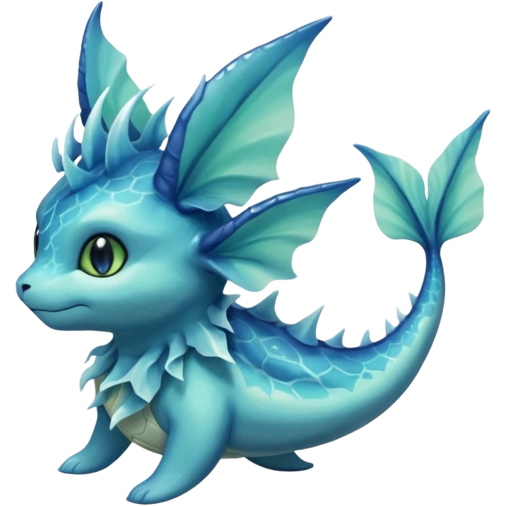 Elfish Unique Torterra-Vaporeon-feline emoji