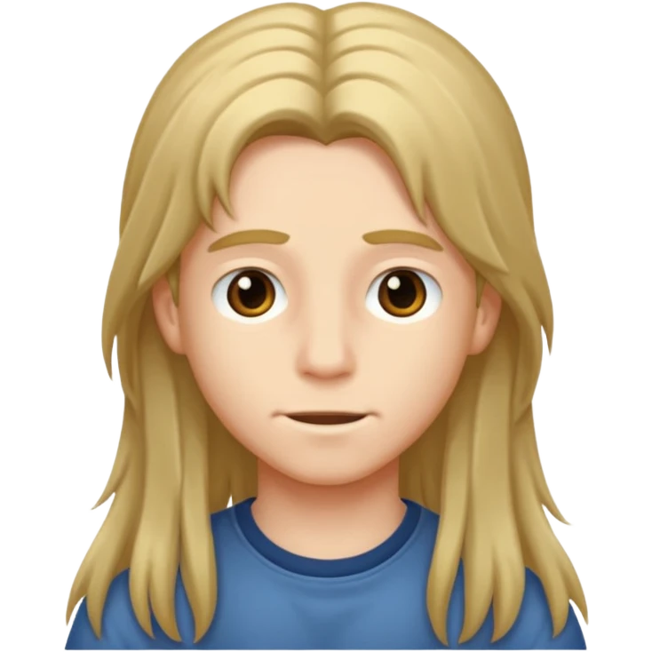 Boy with long hair emoji