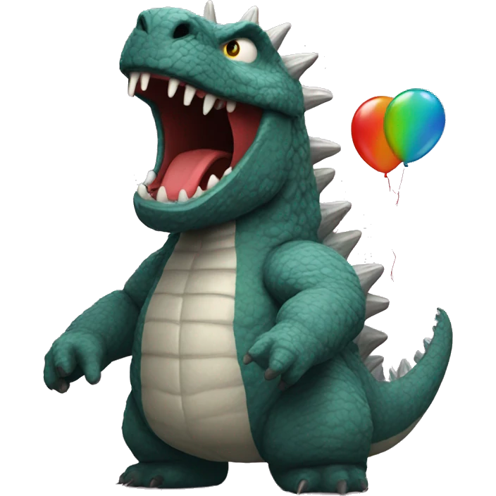 Party Godzilla emoji