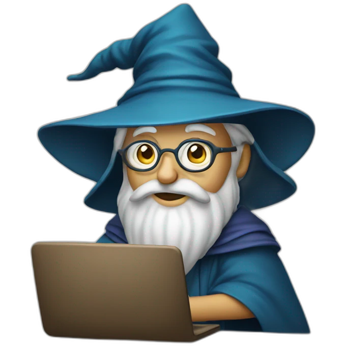 wizard on computer emoji