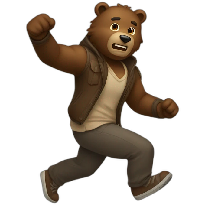 A man who beat a bear emoji
