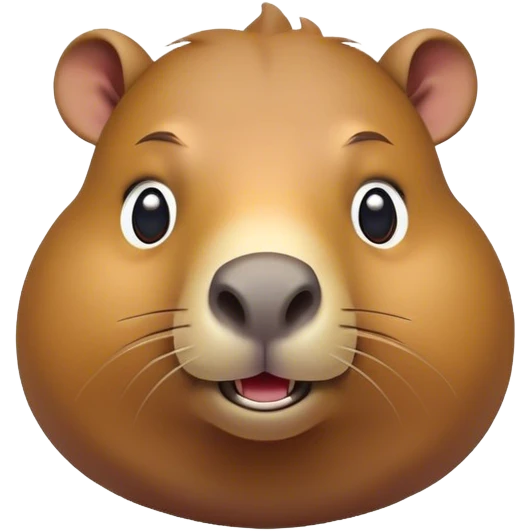 Cinematic Comical Capybara Portrait Emoji, Head tilted dramatically with an exaggeratedly shocked expression, featuring a robust, rotund build with wide, comically expressive eyes full of humorous disbelief, Simplified yet hilariously expressive features, highly detailed, glowing with a slightly sassy natural glow, high shine, dramatic yet playful, stylized with an air of quirky charm, soft glowing outline, capturing the essence of a meme-worthy capybara that looks ready to side-eye its way into viral fame! emoji