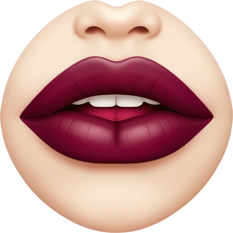 burgundy lips emoji