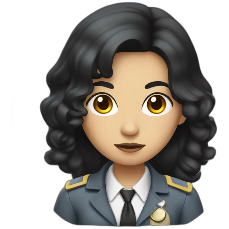 Detective woman with black hair emoji