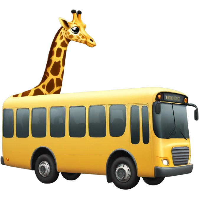 Giraffe bus emoji