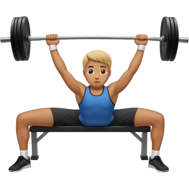 gym press de banca acostado con barra emoji