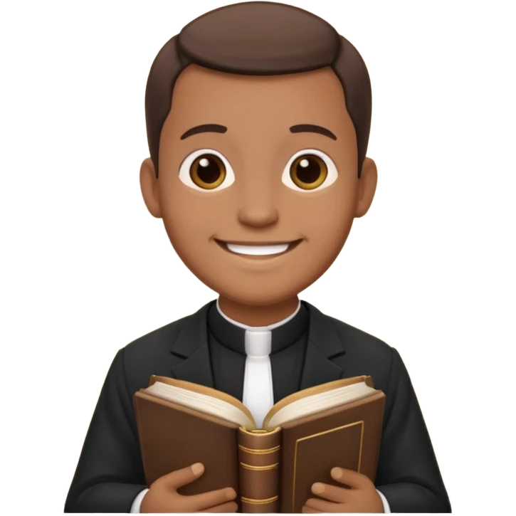 The priest presiding over the wedding emoji