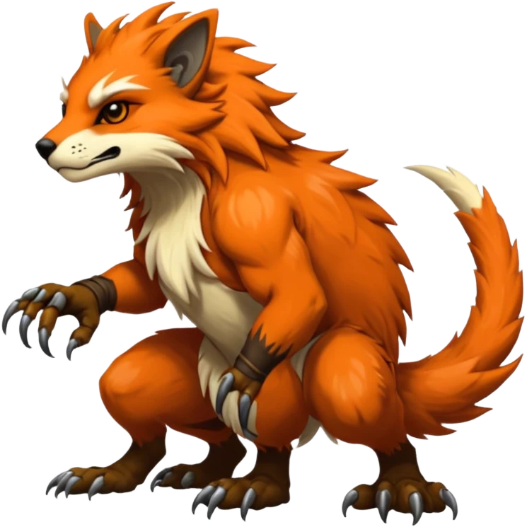 Cool badass furry fantasy-Vernid-creature by LiLaiRa (full body) emoji