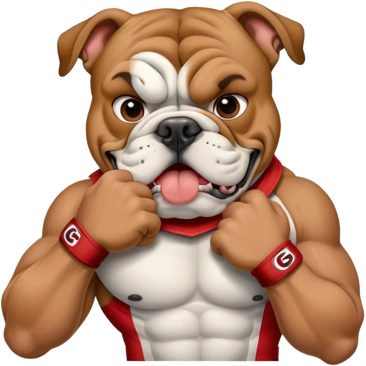 georgia bulldog with hand choking emoji