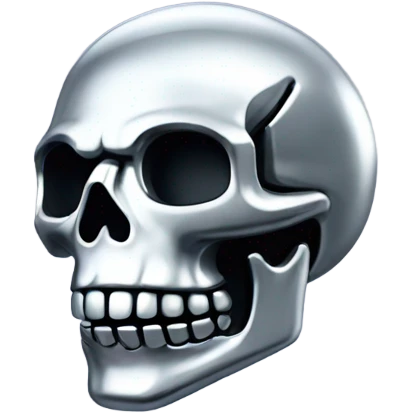 Skeleton made out of chrome emoji