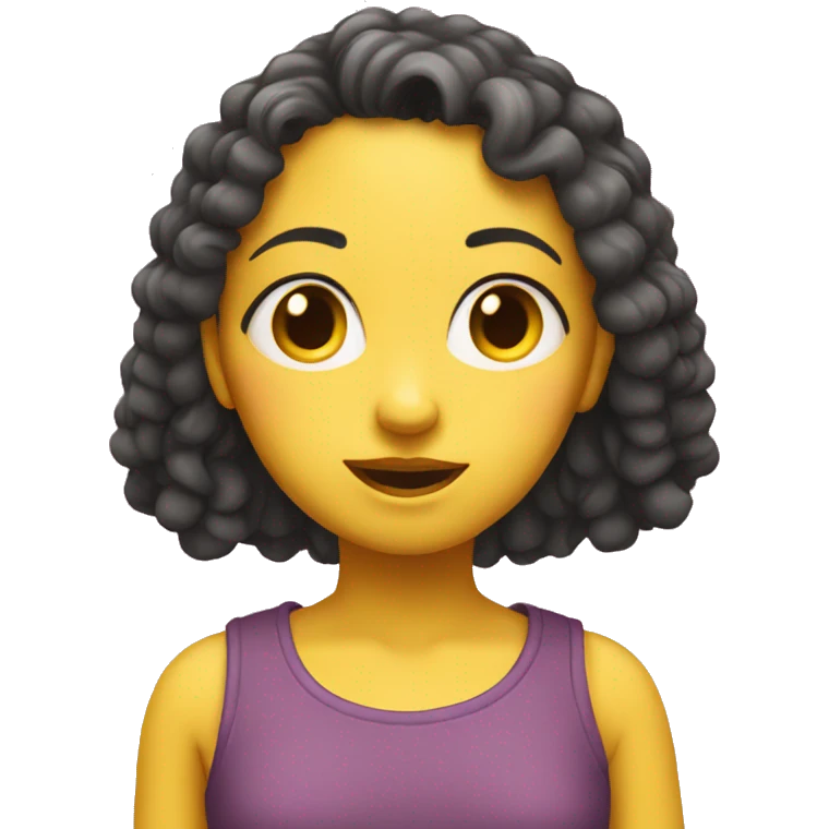 yellow round girly curious  emoji