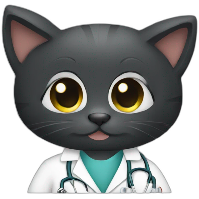 Black cat doctor  emoji