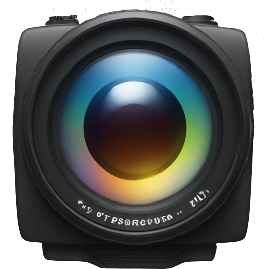 A camera lens emoji