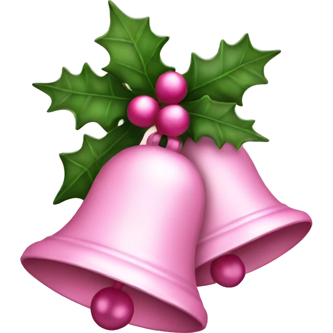 Light pink Christmas bells emoji