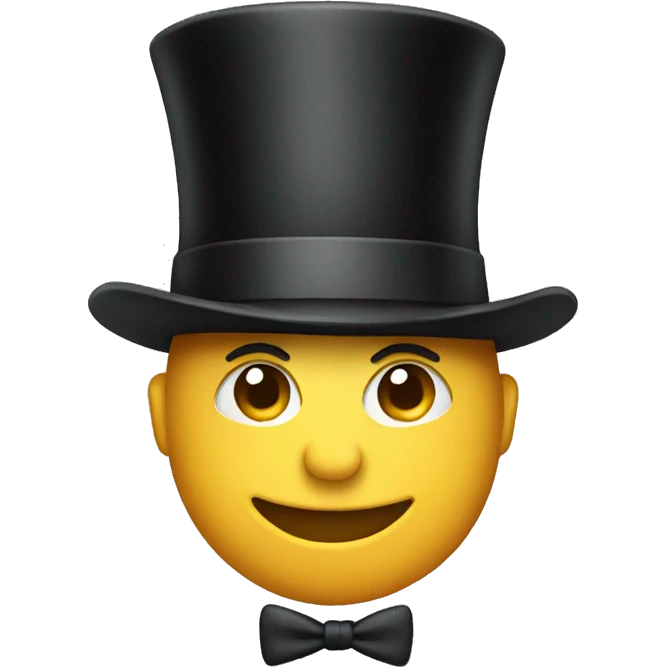 Emoji wearing top hat emoji
