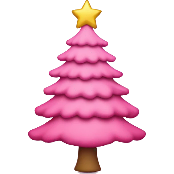 Pink Christmas tree  emoji