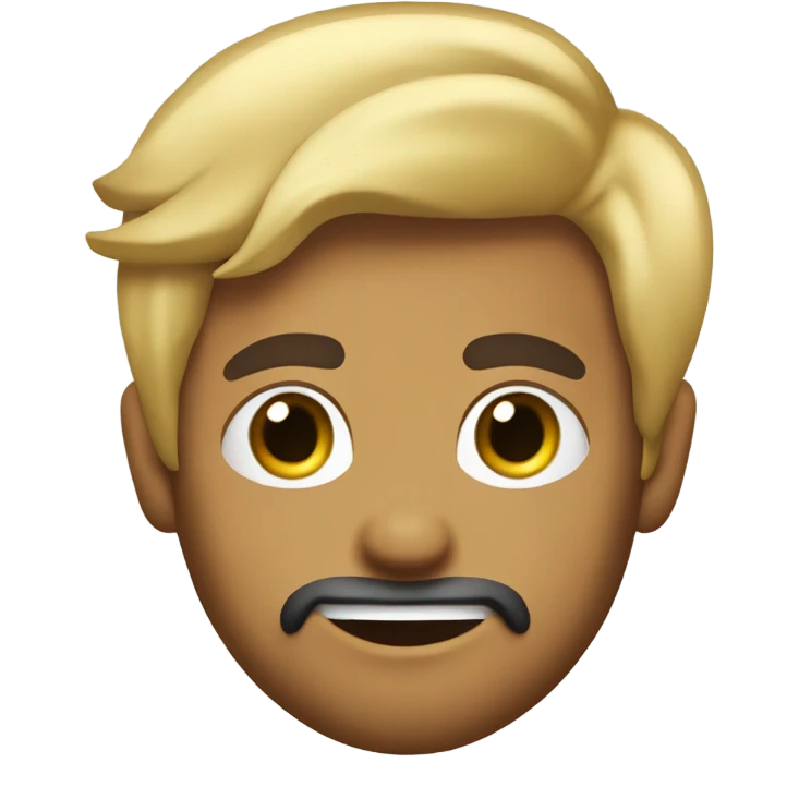 Garçon blond avec les cheveux longs et une barbe de 3 jours emoji