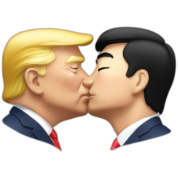 JinpingXi kissing Trump emoji