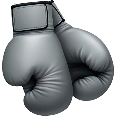 Gray boxing gloves emoji