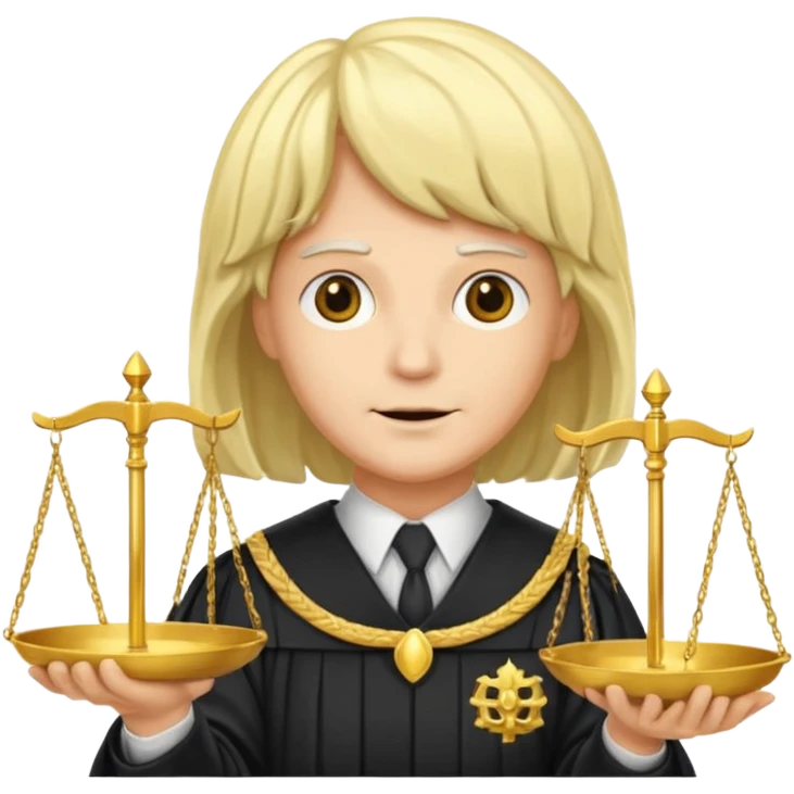 Fancy judge with golden scales emoji