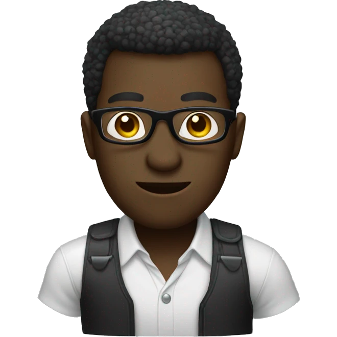 black avocado nerd emoji