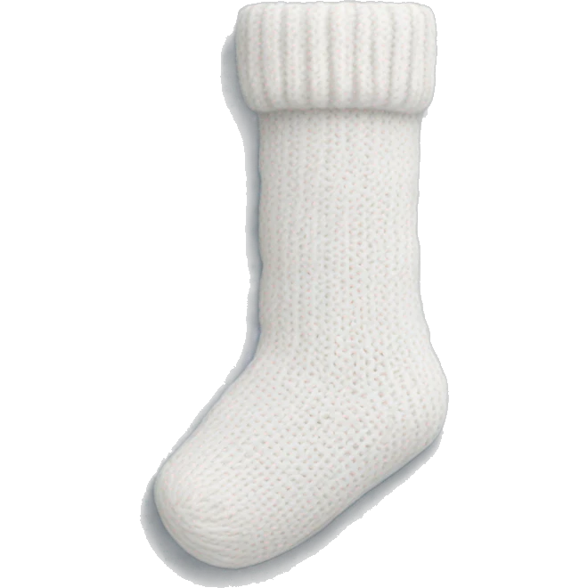 white knitted sock emoji