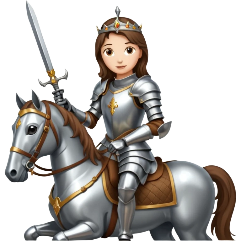 Renaissance princess knight on horse emoji