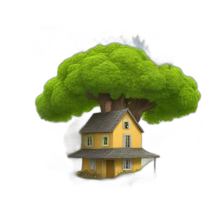 Une maison dans un arbre avec Jean du Jardin emoji