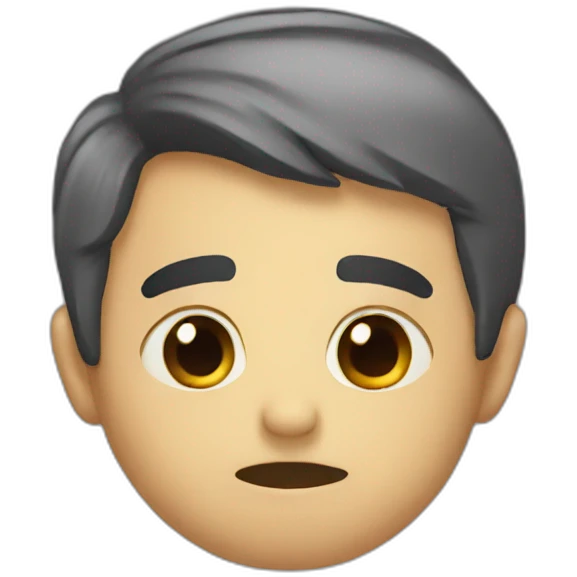Embarrassed and sad emoji