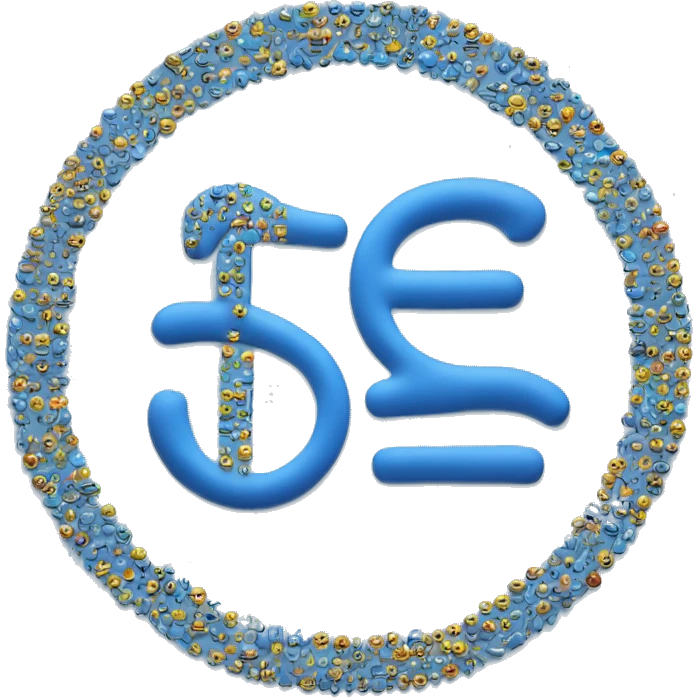 la  letra EV encerrados en un circulo con el fondo de color azul emoji