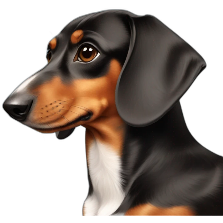 dog Dachshund  in profile emoji