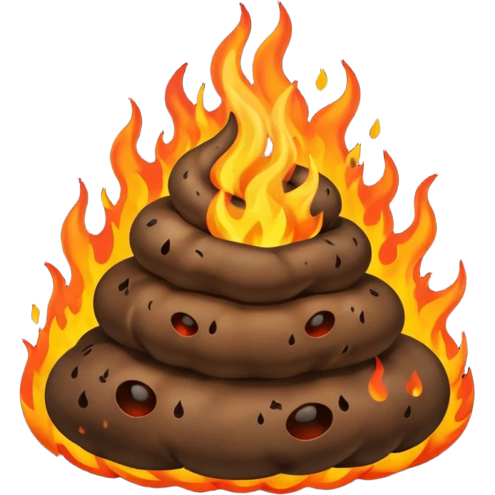 fire poop emoji