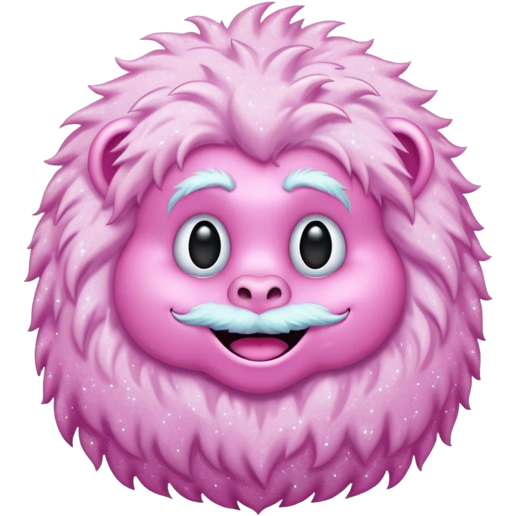 pink yeti with glitter emoji