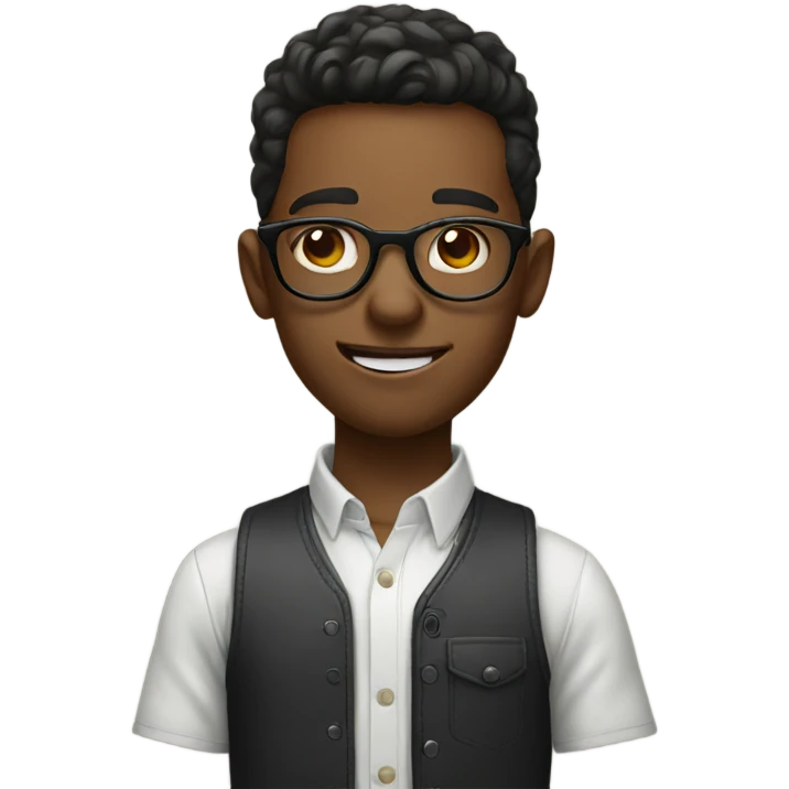 boy with glasses sticking tongue emoji
