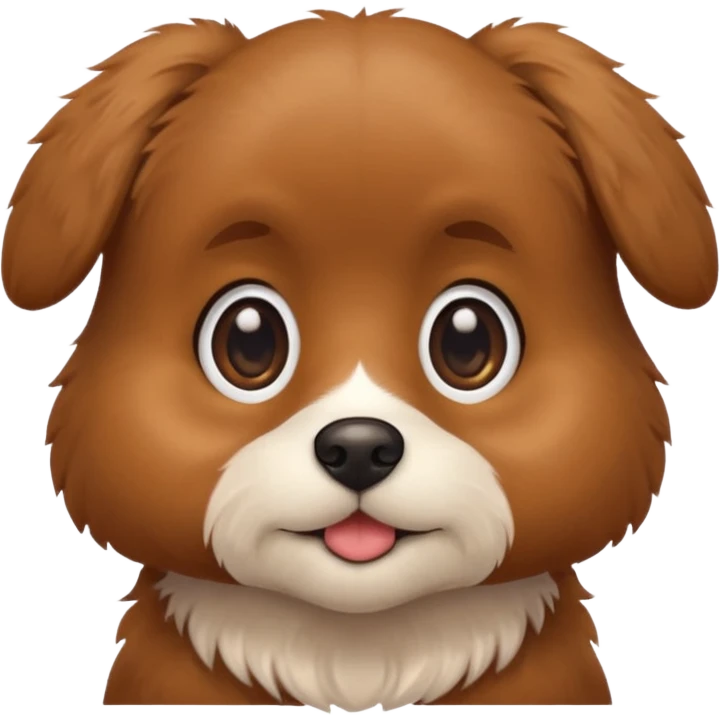 Cute brown dog  emoji