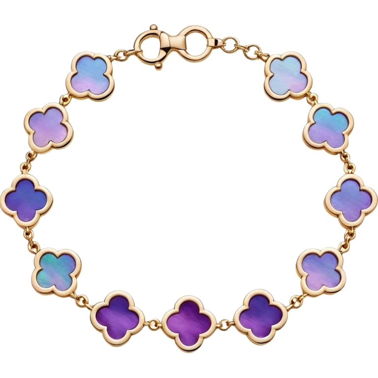 Van Cleef Vintage Alhambra bracelet in Mother of pearl purple emoji